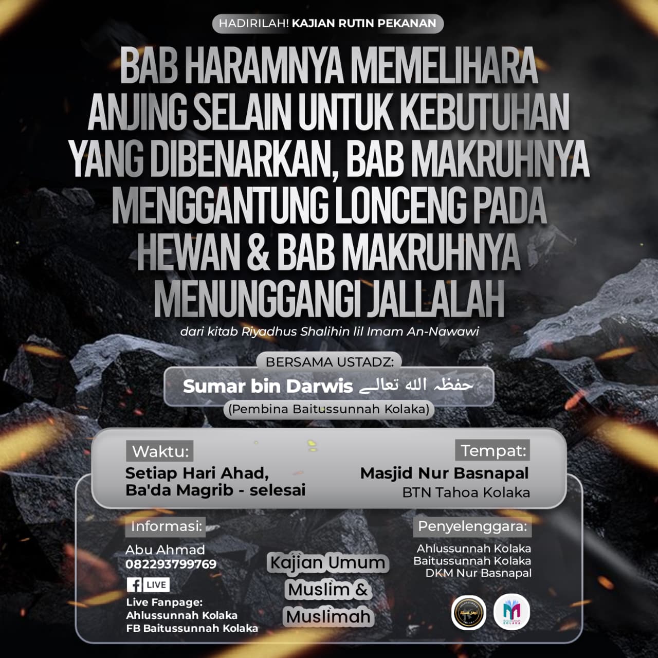 Poster kajian Kajian Kitab Riyadhus Shalihin